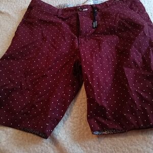 Denim & Flower Burgundy Floral Shorts